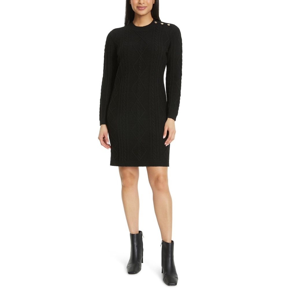 🐞Nine West Women’s Black Mini Sweater Dress - Size XS
